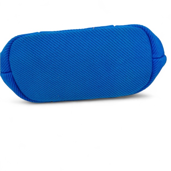 Bath And Body Works Blue Canvas Tote Bag Orange Interior HAS SOME STAINS!READ! - Picture 3 of 14